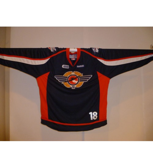 Custom OHL Windsor Spitfires 2010 11 Hockey Jersey Alternate Blue